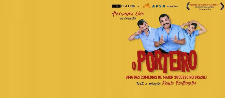 Imagem de divulgação do espetáculo "O Porteiro" com Alexandre Lino Imagem de divulgação da notícia "Espetáculo "O Porteiro" faz única apresentação em Belo Horizonte"